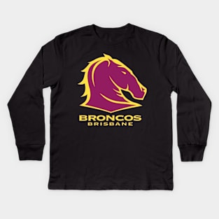 Brisbane Broncos custom logo Kids Long Sleeve T-Shirt